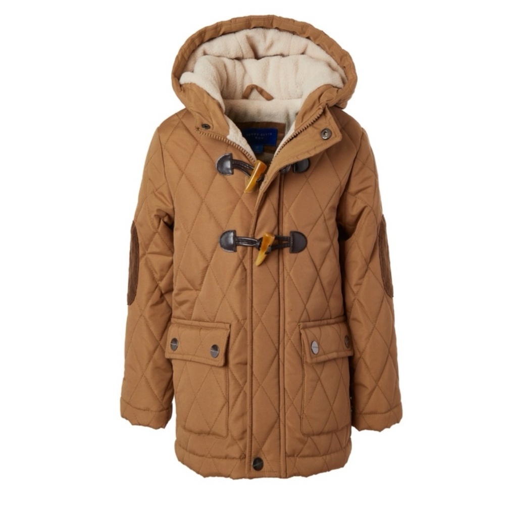 NWT Perry Ellis Brown Sueded Microfiber Diamond Quilted Jacket Toddler 18M NEW